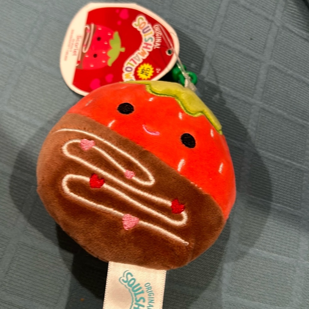 Squishmallows Scarlet the Strawberry  Clip On
